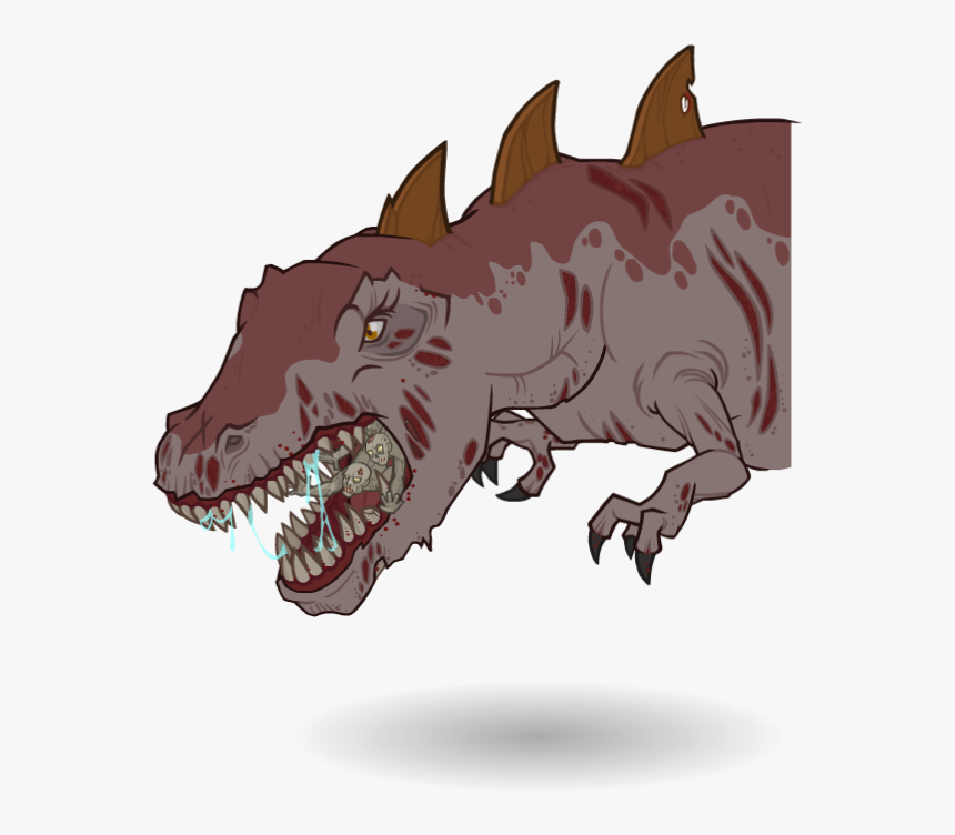 Monster Undead Tyrannosaurusrexzombie - Cartoon, HD Png Download, Free Download