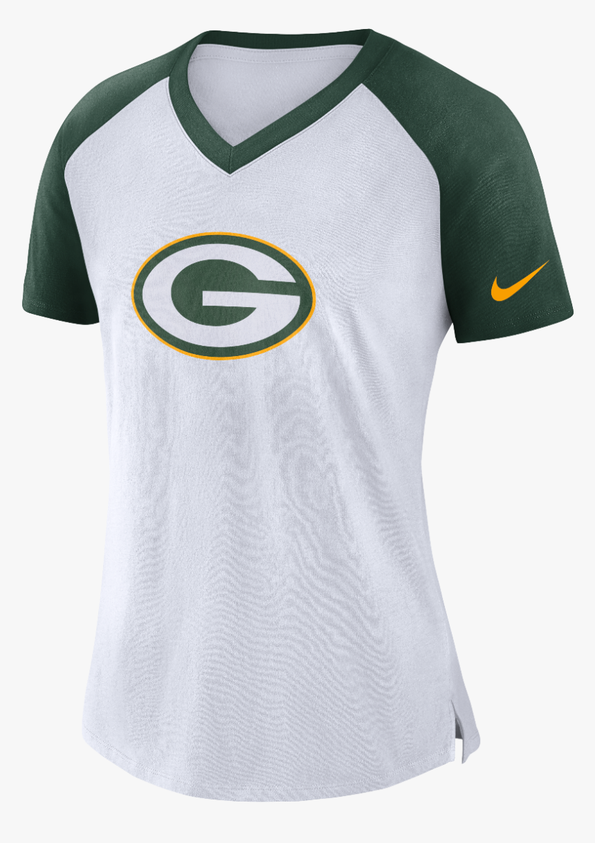 Green Bay Packers Ladies Raglan V Neck Tee - Green Bay Packers, HD Png Download, Free Download