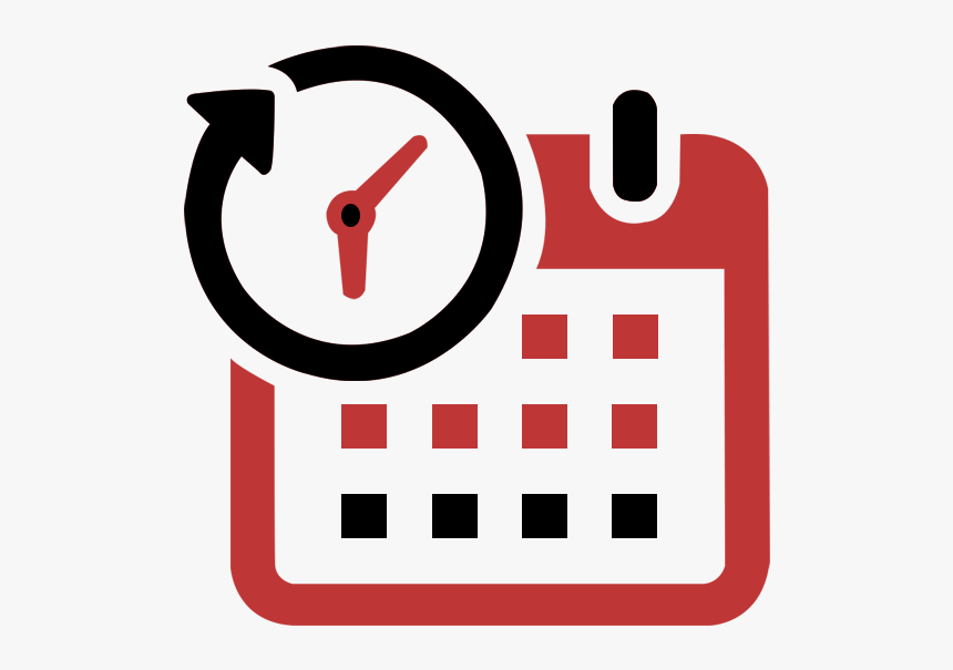 Schedule Icon 2 With Black - Time And Date Icon Png, Transparent Png, Free Download