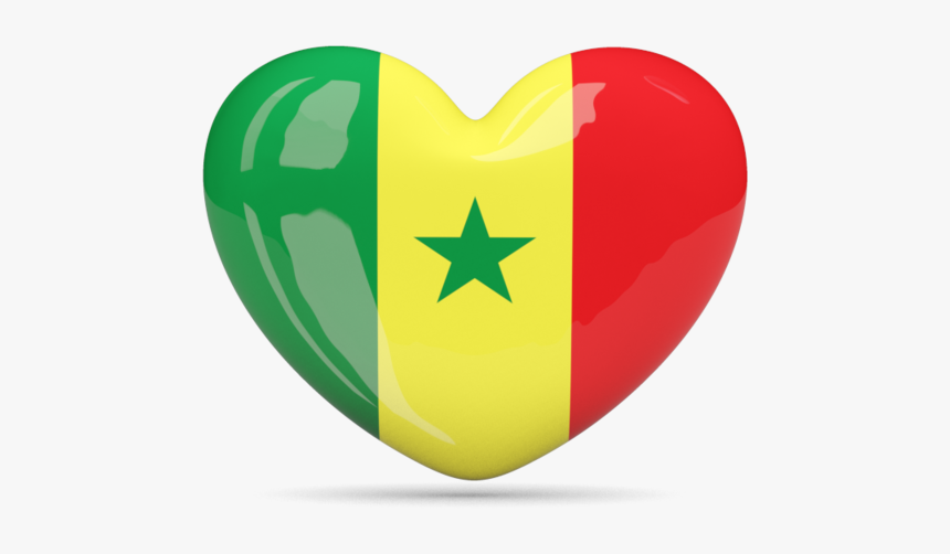 Senegal Flag Heart, HD Png Download, Free Download