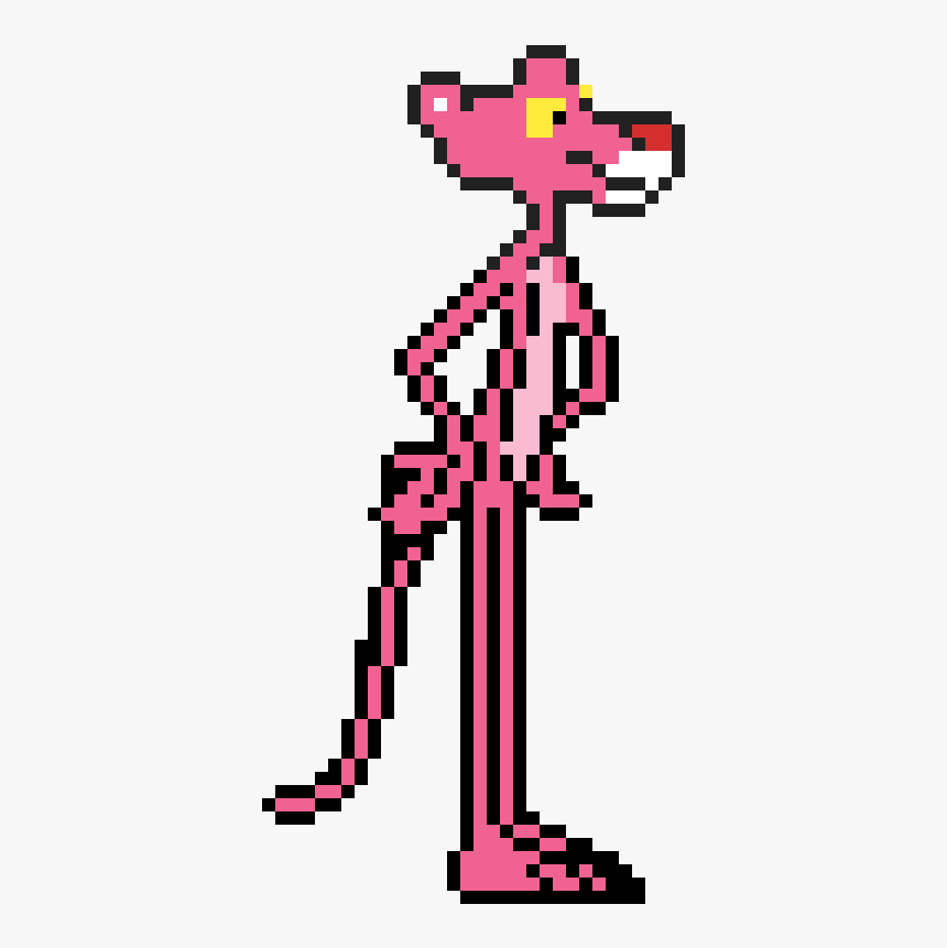 Pink Panther Pixel Art, HD Png Download, Free Download