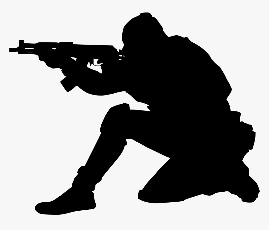 Swat Silhouette 4 - Shoot Rifle, HD Png Download, Free Download