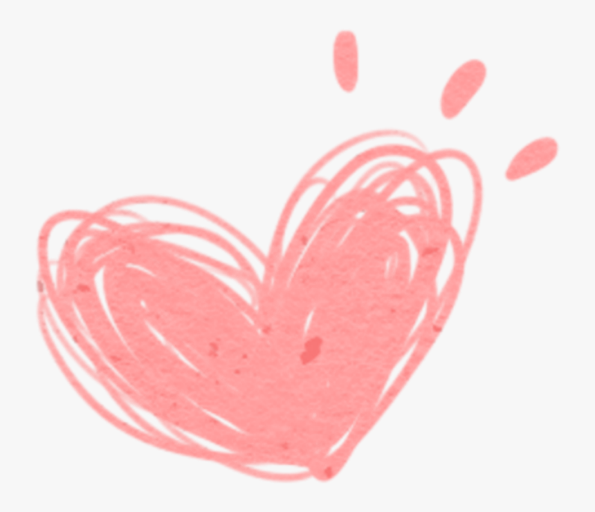 #ftestickers #sketch #doodle #heart #pink #cute - Cute Heart Transparent Background, HD Png Download, Free Download
