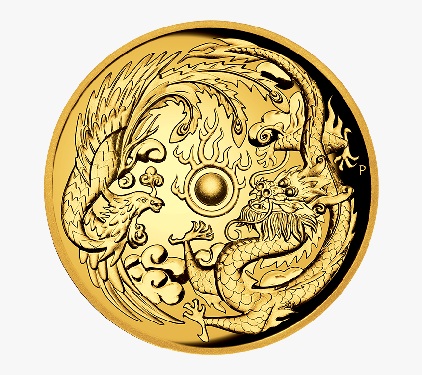 2017 2 Oz Australia Dragon & Phoenix - Perth Mint Dragon And Phoenix, HD Png Download, Free Download