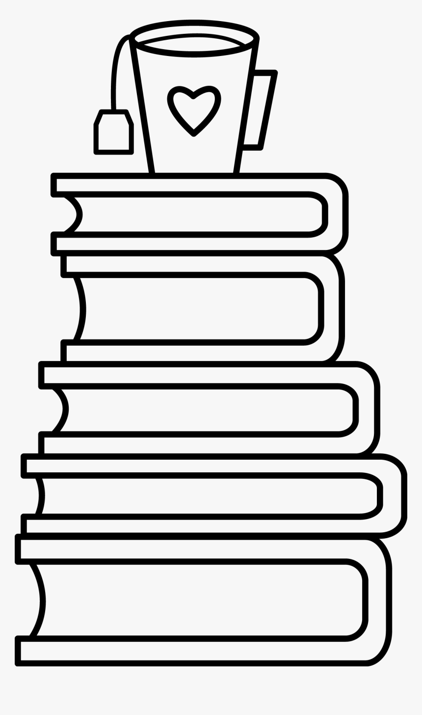 Pile Of Books Coloring Page, HD Png Download, Free Download
