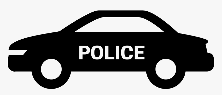 Transparent Police Car Clipart Black And White - Police Car Icon Free, HD Png Download, Free Download