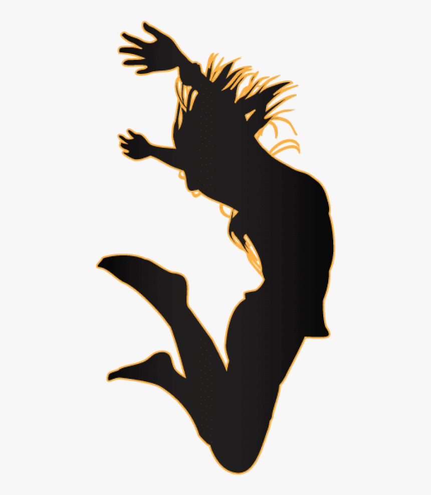 Free Png Download Jumping Girl Silhouette Png Images - Trampoline Jumping Clipart Png, Transparent Png, Free Download