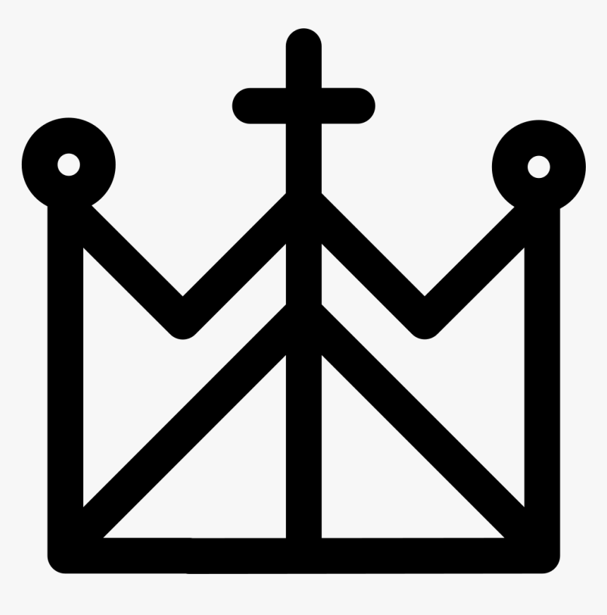 Royal Catholic Crown With A Cross - Crowns With Straight Lines, HD Png Download, Free Download