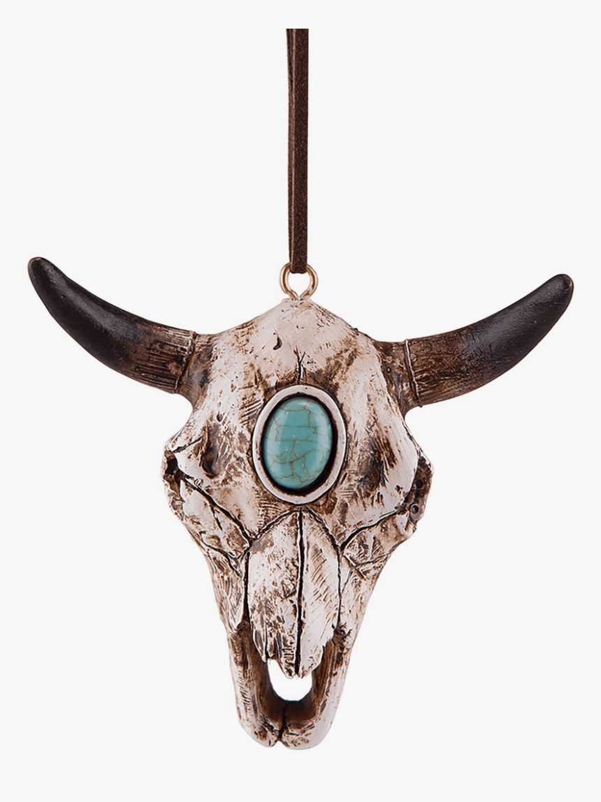 Steer Skull Ornament By C&f Enterprise Orn71677 - Pendant, HD Png Download, Free Download