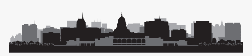 Milwaukee City Png - Madison Skyline Silhouette, Transparent Png, Free Download