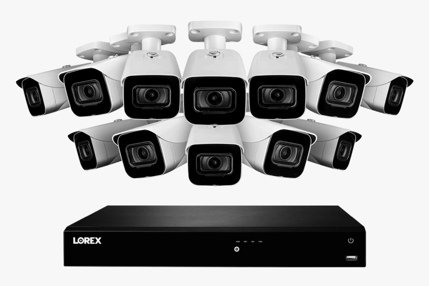 4k Ultra Hd Ip Nvr System With 12 Outdoor 4k Ip Cameras, - Ip Camera, HD Png Download, Free Download