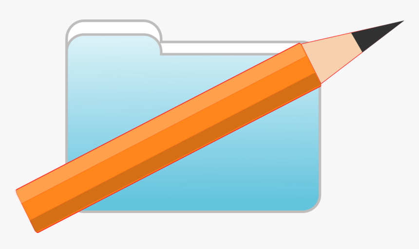 Orange,line,angle - Pencil And Folder, HD Png Download, Free Download