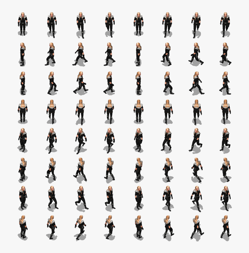 Anime Character Sprite Sheet, HD Png Download, Free Download
