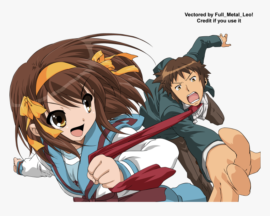 Kyon And Haruhi Fanart, HD Png Download, Free Download