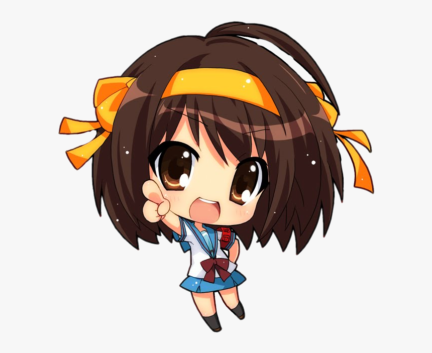 #freesticker #haruhi #suzumiya #haruhisuzumiya #suzumiyaharuhi - Chibi Png Suzumiya Haruhi, Transparent Png, Free Download