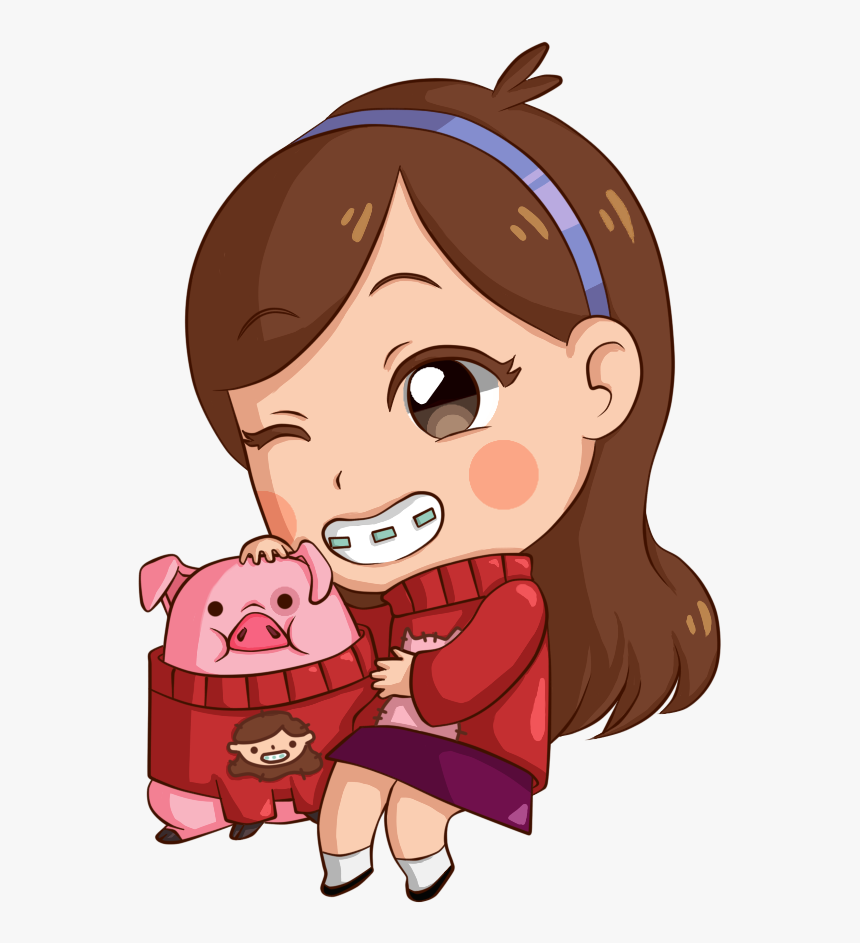 Gravity Drawing Mable Huge Freebie Download For Powerpoint - Gravity Falls Mabel And Dipper And Waddles, HD Png Download, Free Download
