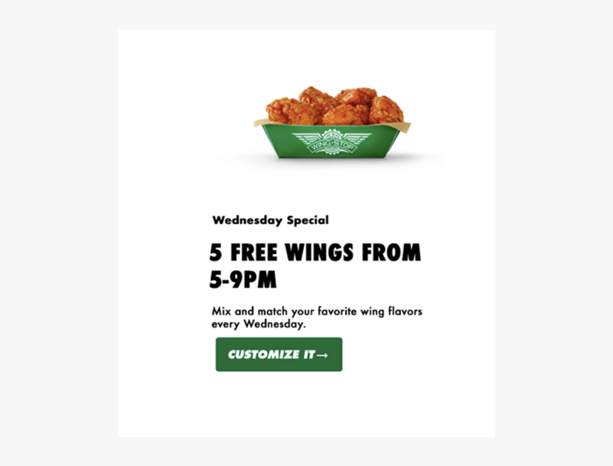 Wingstop 5 Free Wings - Meatball, HD Png Download, Free Download