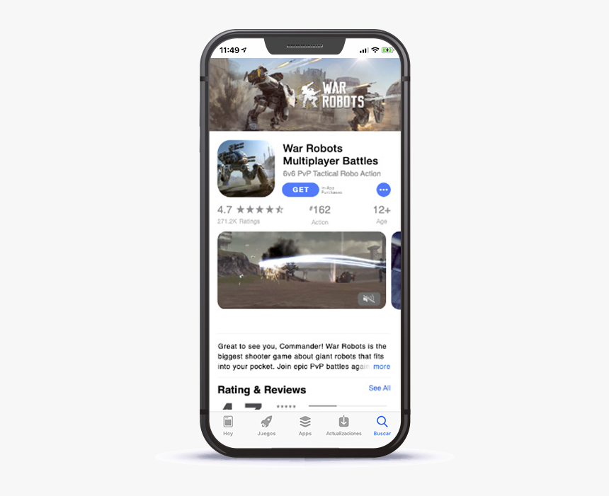 War Robots Ios App Store Product Page - Iphone App Store Transparent, HD Png Download, Free Download