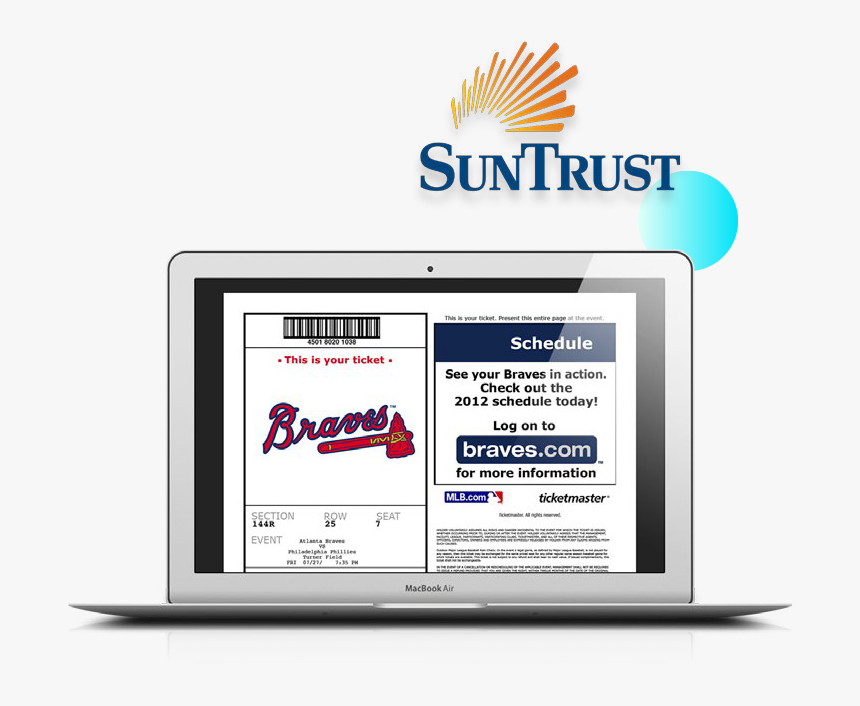Atlanta Braves , Png Download - Suntrust Bank, Transparent Png, Free Download