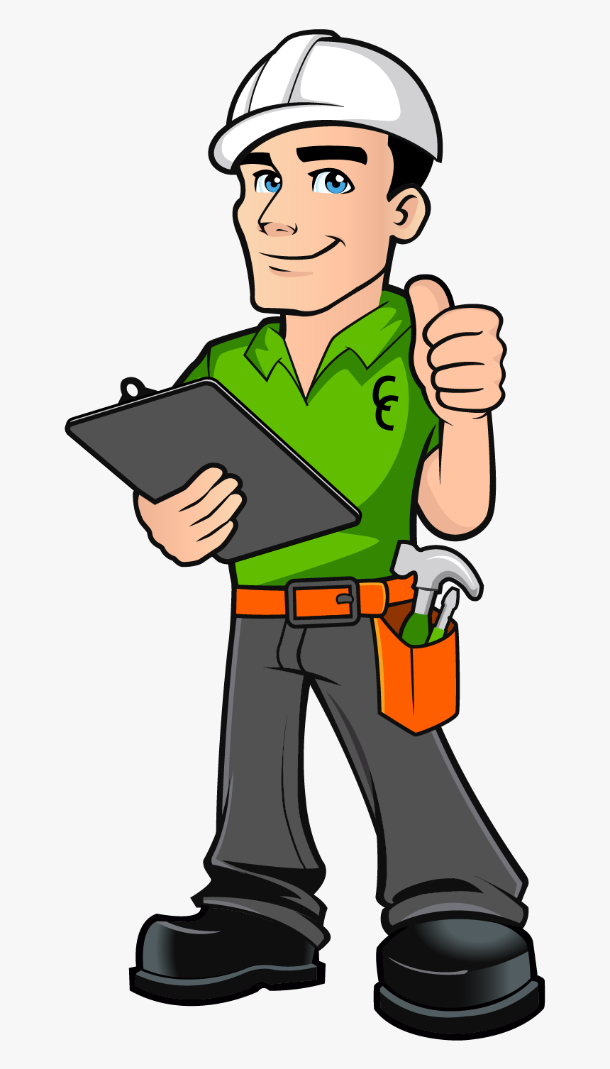 Cartoon General Contractor Contractor, HD Png Download, Free Download