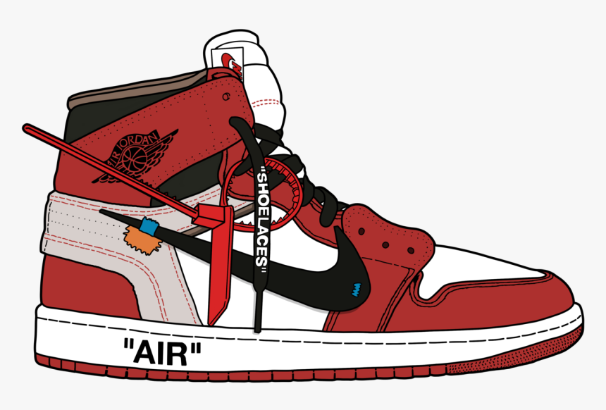 cartoon off white jordan 1