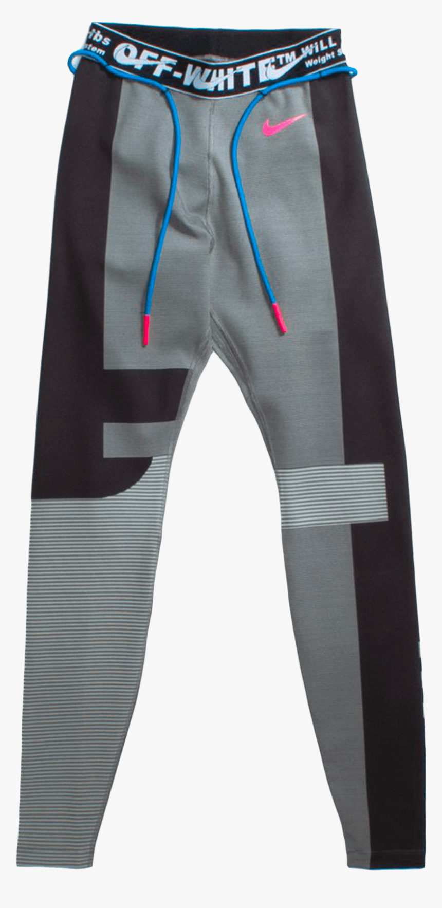 Nike X Off White Easy Run Leggings Black, HD Png Download, Free Download