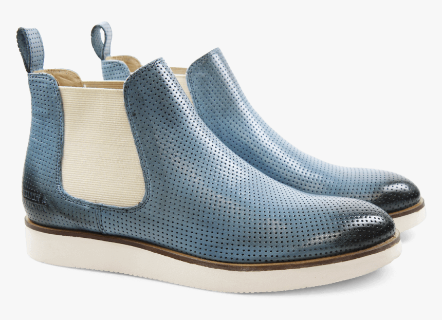 Ankle Boots Sally 25 Salerno Perfo Aqua Elastic Off - Slip-on Shoe, HD Png Download, Free Download
