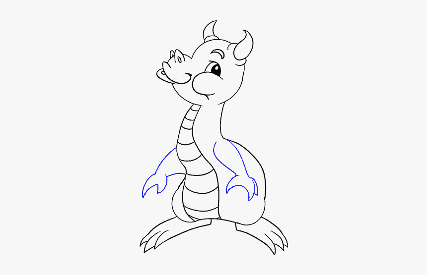 How To Draw Baby Dragon - Drawing, HD Png Download, Free Download