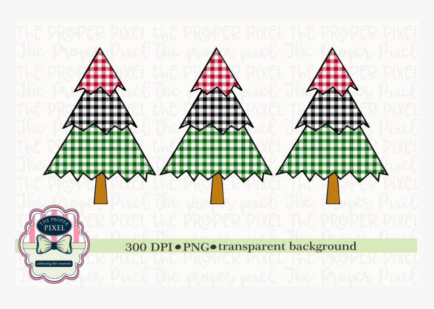 Tree Design Buffalo Plaid Christmas Sublimation Printable - Christmas Day, HD Png Download, Free Download