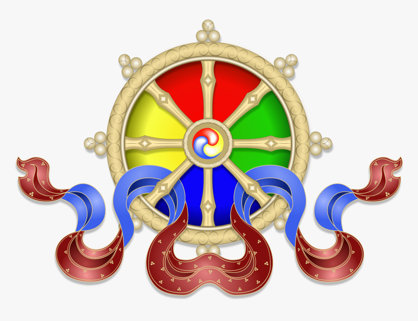 Buddhism Dharma Wheel - Dhamma Chakra Png, Transparent Png, Free Download