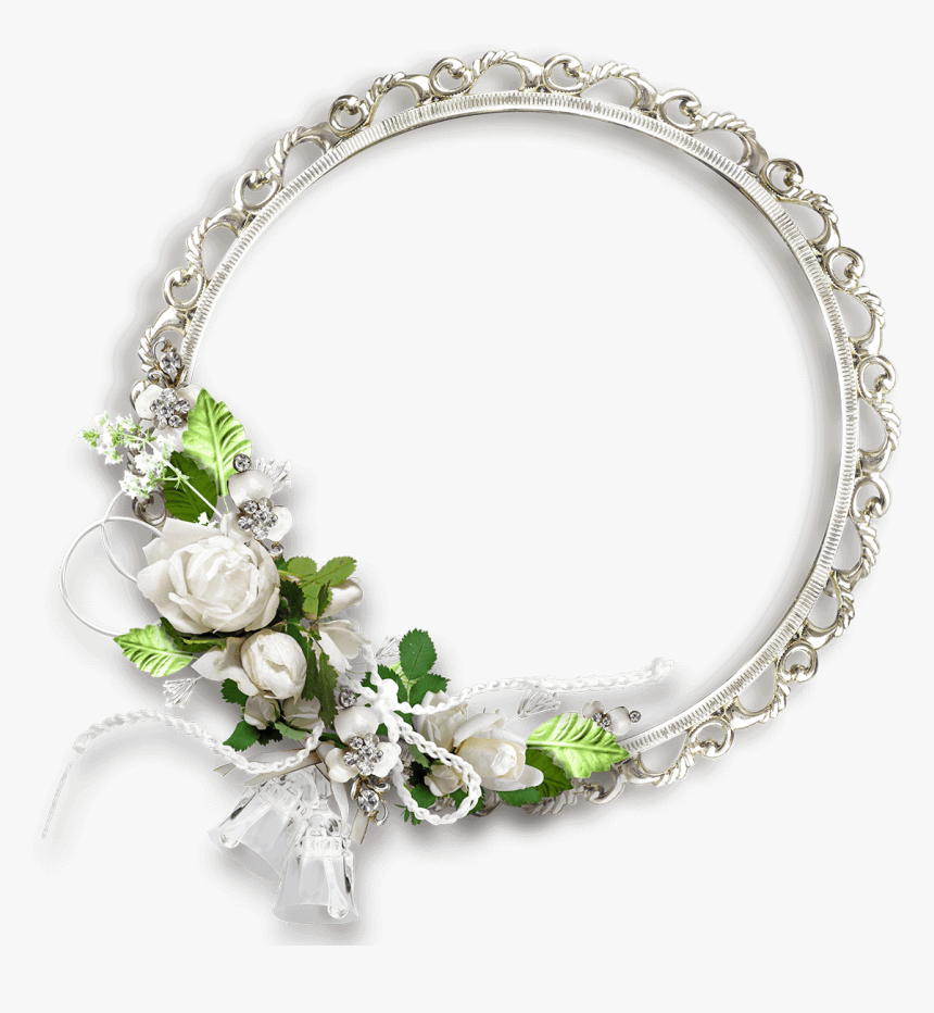 Floral Round Frame Transparent Picture - White Flower Photo Frame Png, Png Download, Free Download