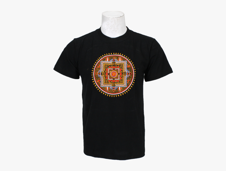 Nepali T Shirt Mandala In Black, HD Png Download, Free Download