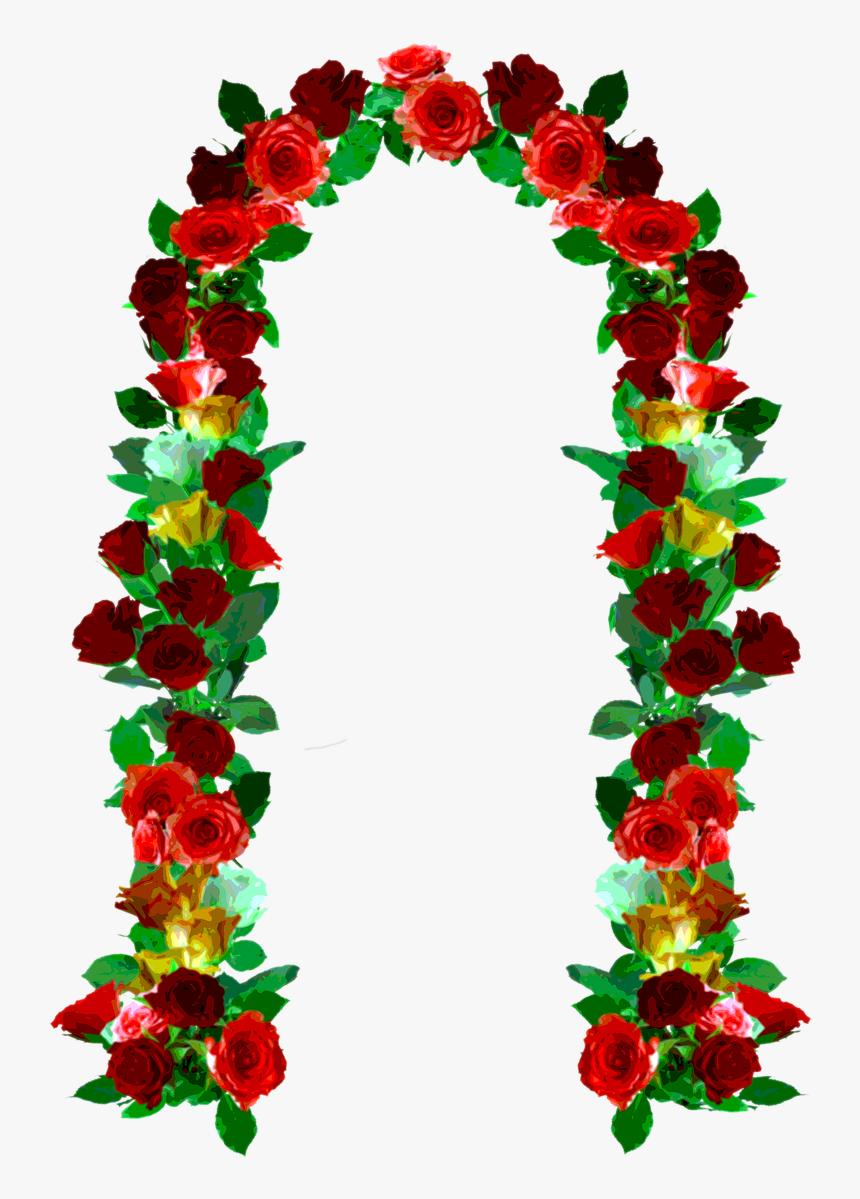 Wedding, Roses, Flower, Romance, Rose Bloom - Rose Flowers Arch, HD Png Download, Free Download