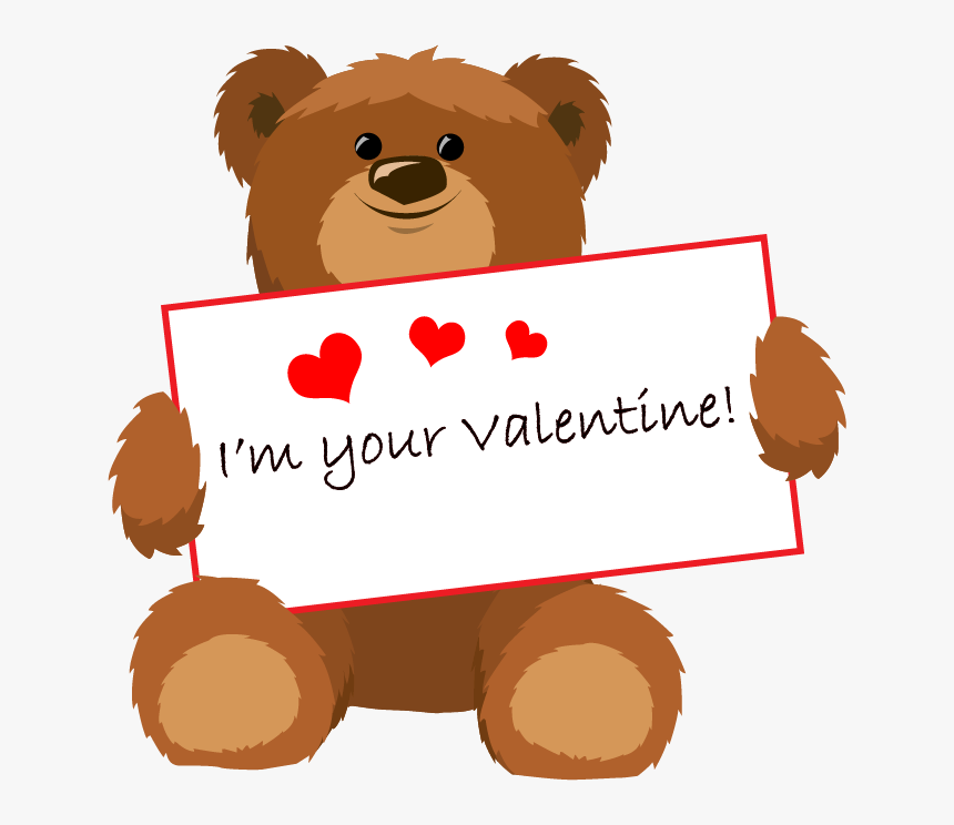Valentines Cartoon Teddy Bear, HD Png Download, Free Download