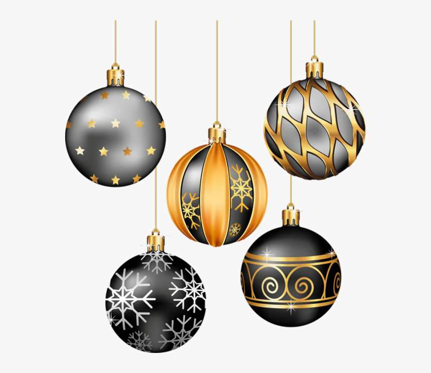 Black And Gold Christmas Clipart, HD Png Download, Free Download