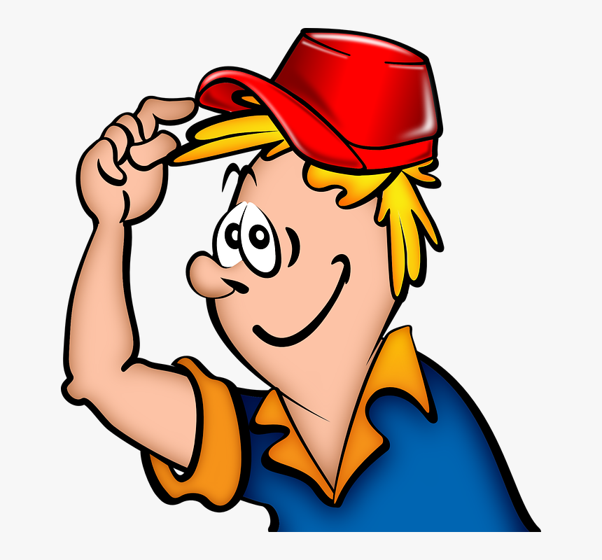 Teenager Cap Red - Wearing A Hat Clipart, HD Png Download, Free Download
