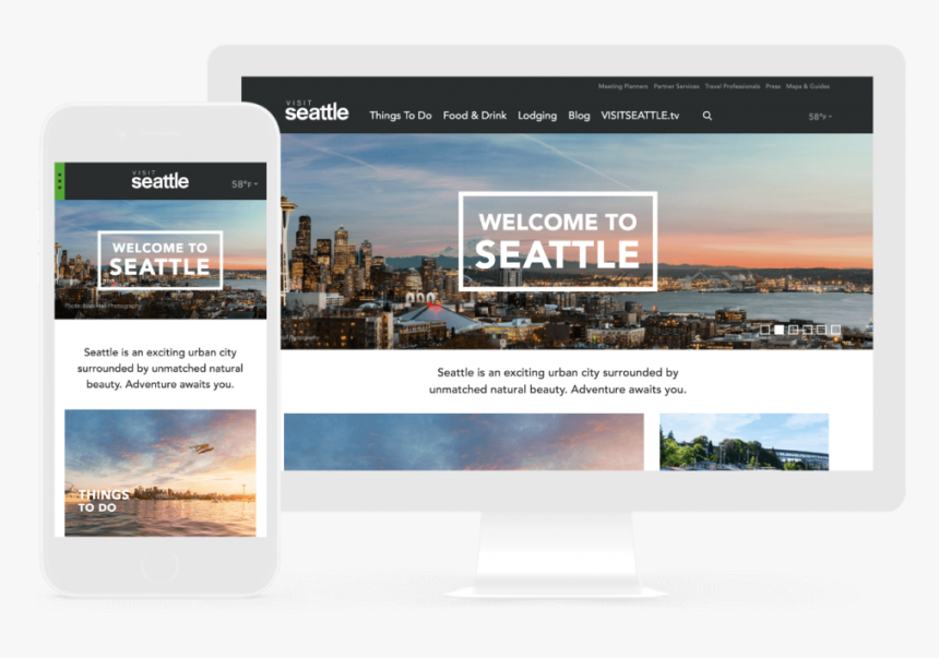 Visit Seattle Case Study - Travel Websites Design, HD Png Download, Free Download