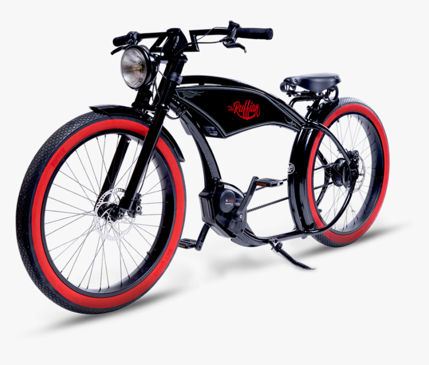 Ruff Cycles Ruffian Black Redwall Angle Front, HD Png Download, Free Download