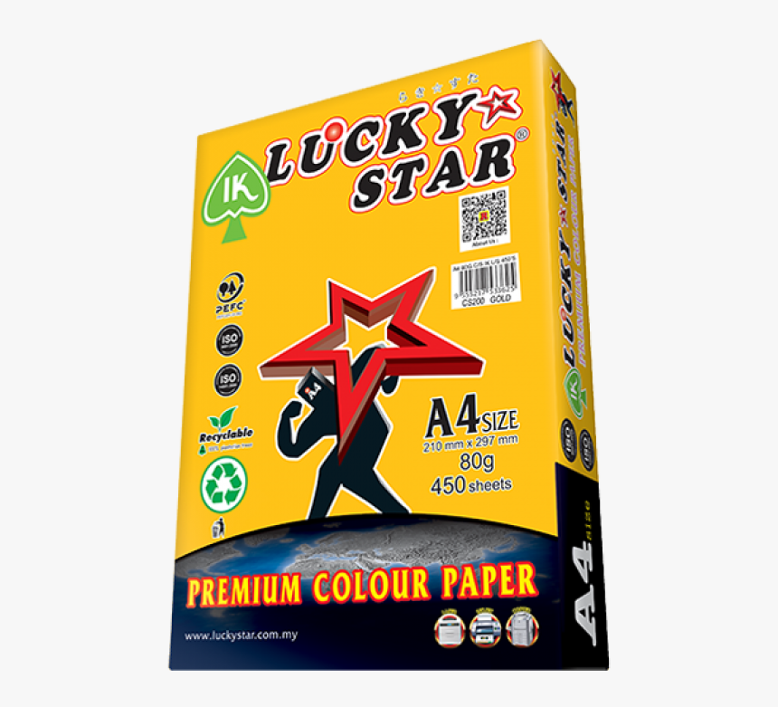 Colour Paper Png , Png Download - Lucky Star A4 Paper 80gsm, Transparent Png, Free Download