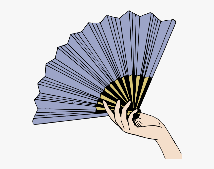 Paper Fan Colour - Hand Held Fan Drawing, HD Png Download, Free Download