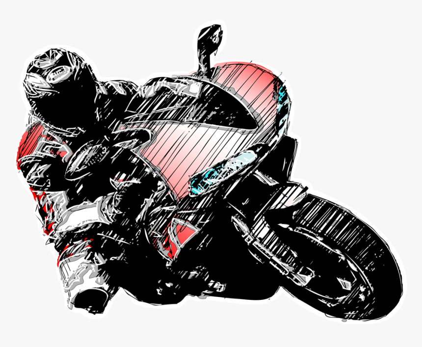 Motosiklet Çizimi, HD Png Download, Free Download