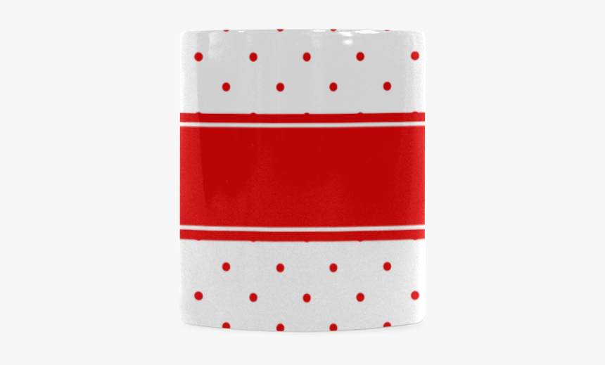 Red Dots Ribbon Design Your Name White Mug - Polka Dot, HD Png Download, Free Download