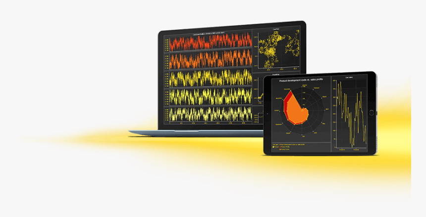 Computer Devices Presenting Arction Lightningchart - Tablet Computer, HD Png Download, Free Download