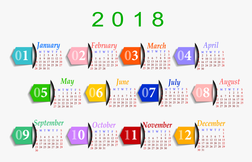 2018 Calendar Png Image - Funny Happy New Year 2018, Transparent Png, Free Download