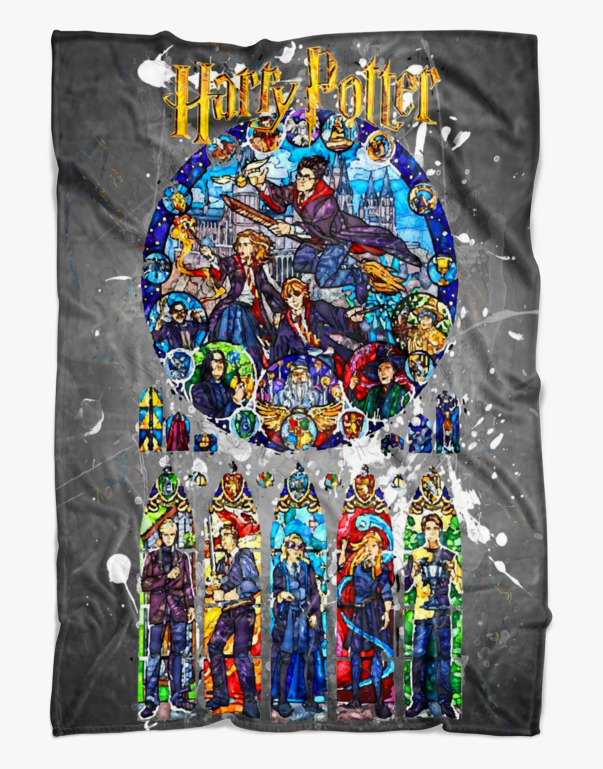 Harry Potter Fleece Blanket Color Splash Grey Blanket - Justice League, HD Png Download, Free Download