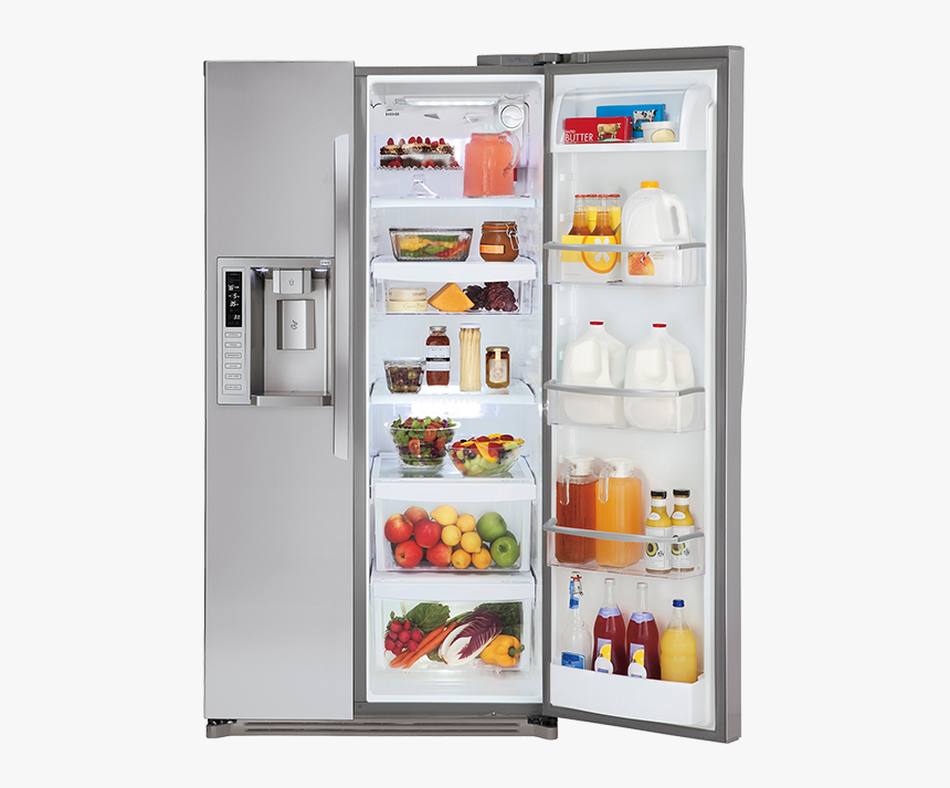 Transparent Fridge Full - Inside Lg Refrigerator, HD Png Download, Free Download