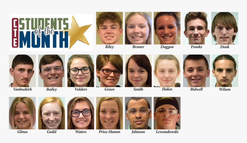 Cte Students Of The Month Sept 2019, HD Png Download, Free Download