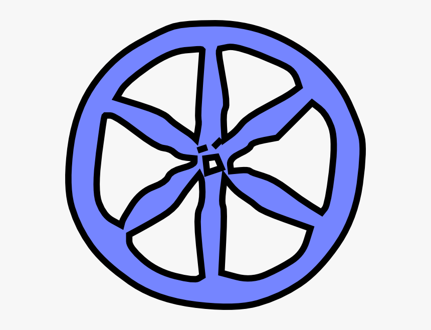 Free Vector Blue Antique Wheel Clip Art - Wheel Clipart, HD Png Download, Free Download