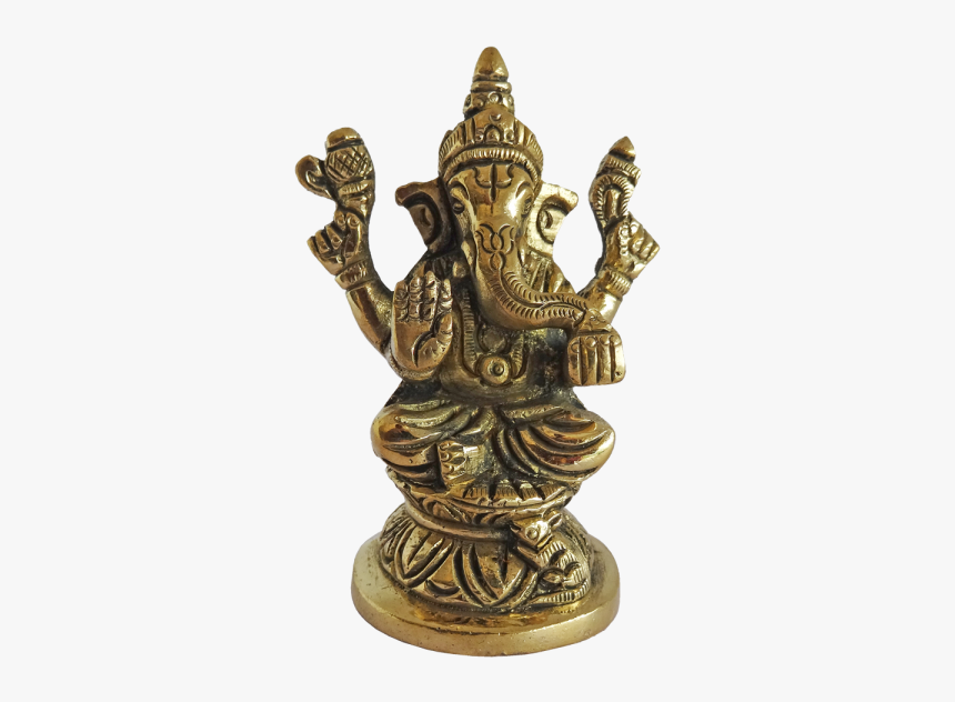 Brass Statue Lord Ganesha - Bronze Sculpture, HD Png Download, Free Download