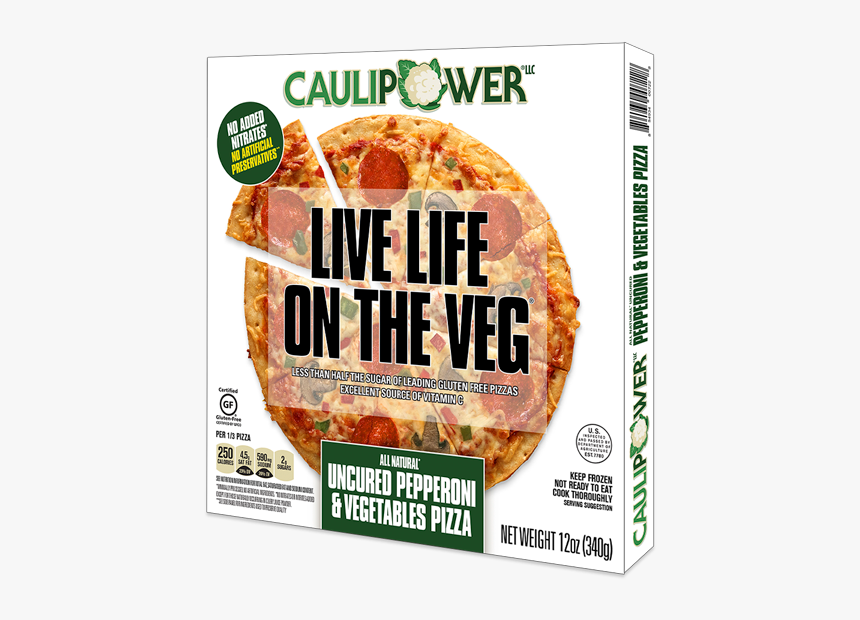 Box Of Caulipower Cauliflower-crust Frozen Pepperoni - Pizza, HD Png Download, Free Download